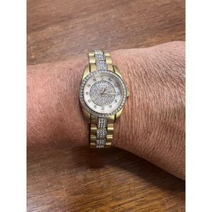 Bulova Women's Watch 98L241 Quartz Crystal Accents Gold Stainless Steel 24mm